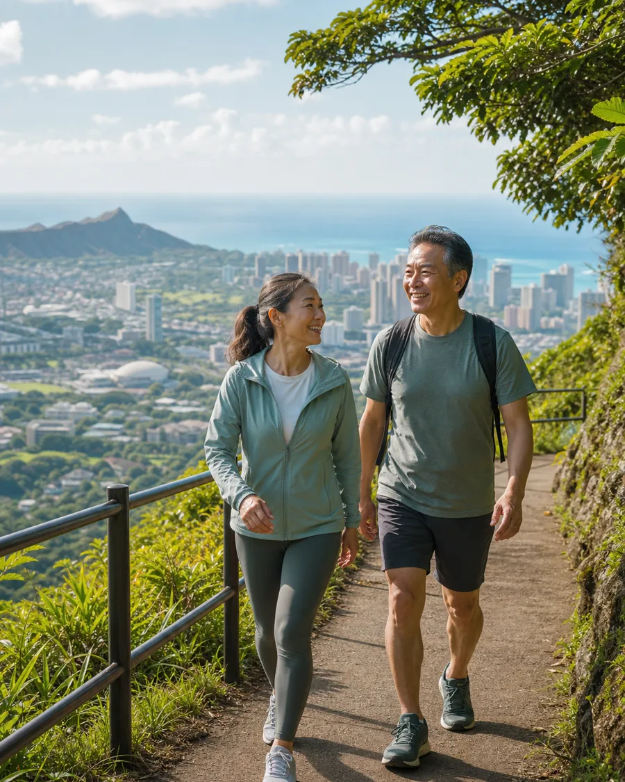 Chinese Malaysian adult staying active